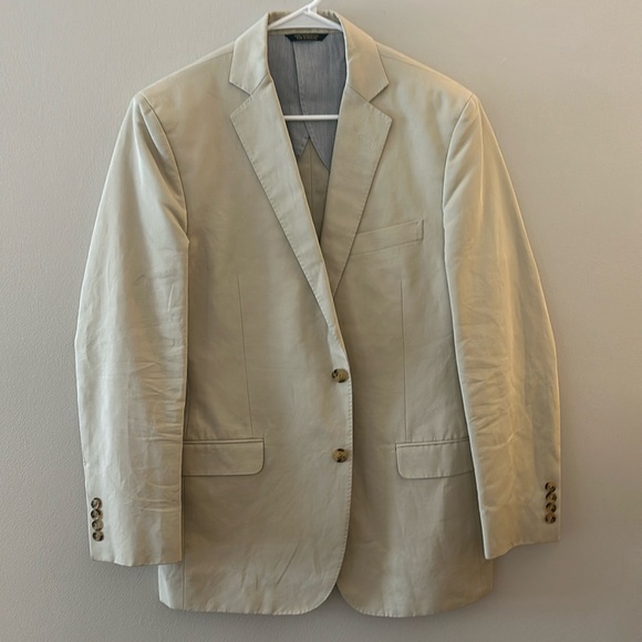 LIKE NEW Brooks Brothers 1818 Fitzgerald Tan Cotton Linen Sport Coat - Picture 1 of 5